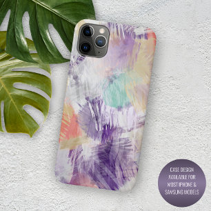Coque Case-Mate iPhone Violet Pourpre Aqua Turquoise Corail Peinture Arti