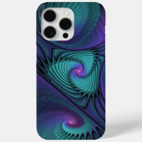 Violet Rencontre Turquoise Moderne Art Fractal Abs