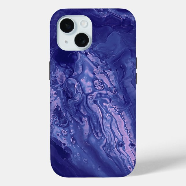 Coques Case-Mate iPhone Violet rose acrylique pourrissant l'art fluide Abs (Verso)