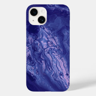 Coque Case-Mate iPhone Violet rose acrylique pourrissant l'art fluide Abs