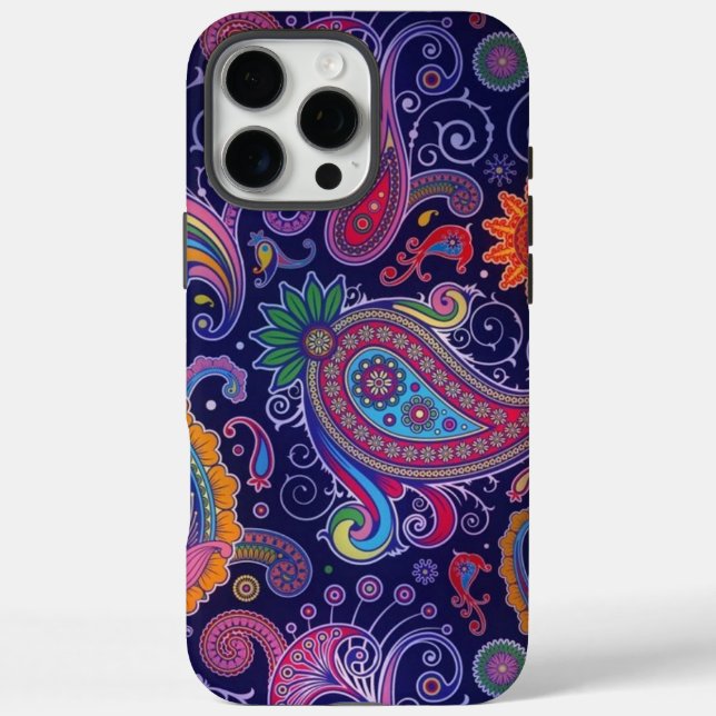 Coques Case-Mate iPhone Violet Rose Paisley (Verso)