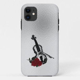 Coque iPhone 11 Violon et Rose