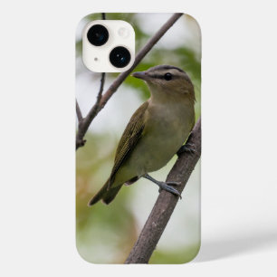 Coque Case-Mate iPhone Vireo à l'oeil rouge Photographie d'oiseau vert
