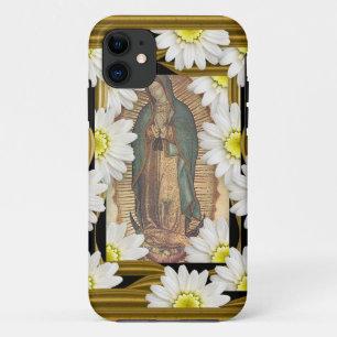 Coque Case-Mate Pour iPhone Virgen De Guadalupe (avec des marguerites)