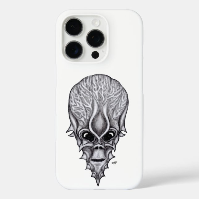 Coques Case-Mate iPhone Visage Alien, Reconstruction faciale du crâne afri (Verso)