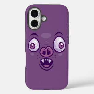 Coque Pour iPhone 16 Visage de Chauve-Souris Vampire de Dessin Animé Fa