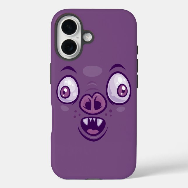 Coques Case-Mate iPhone Visage de Chauve-Souris Vampire de Dessin Animé Fa (Verso)