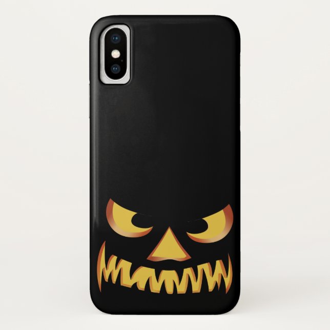 Coques Case-Mate iPhone Visage de citrouille 2 (Dos)