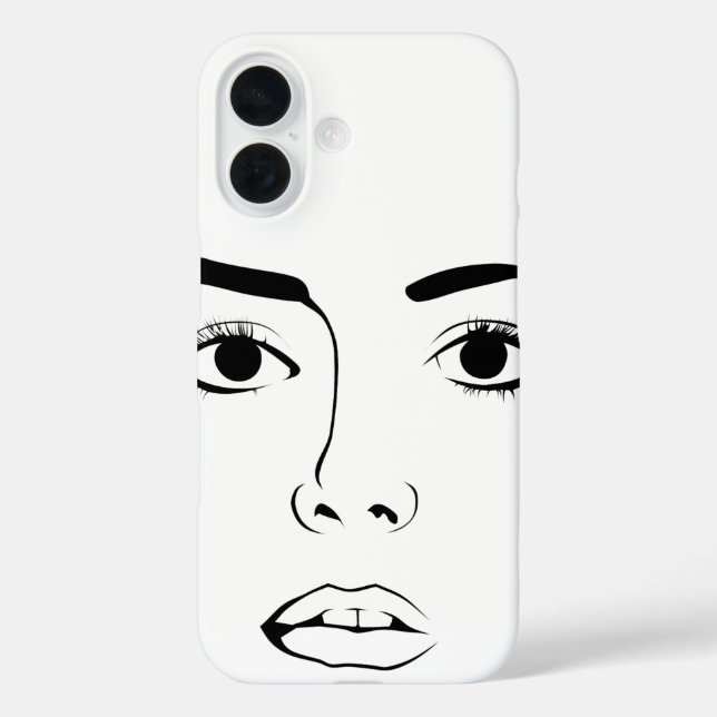 Coques Case-Mate iPhone Visage de femme (Verso)