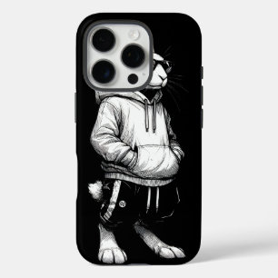 Coque iPhone 16 Pro Visage De Lapin Avec Lunettes De Soleil Joyeux Jou