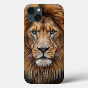 Case-Mate iPhone Case Visage de lion majestueux aux yeux bleus Faune A