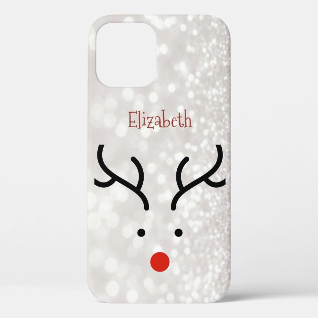Coques Case-Mate iPhone Visage de renne adorable, Bokeh   (Verso)