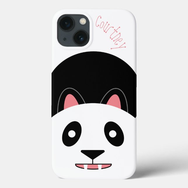 Coques Case-Mate iPhone Visage d'ours Panda Cute personnalisable (Verso)