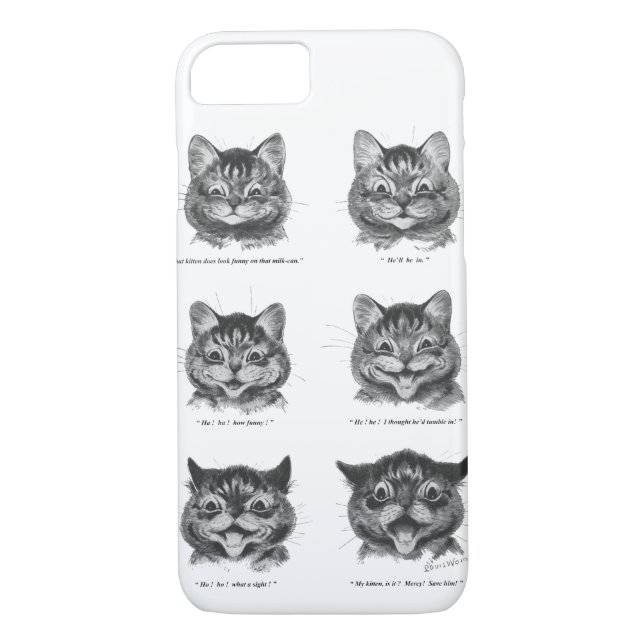 Coques Case-Mate iPhone Visage drôle de chat, Louis Wain (Dos)