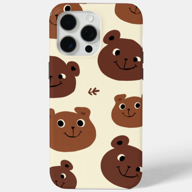 Coques Case-Mate iPhone Visage drôle d'ours (Verso)