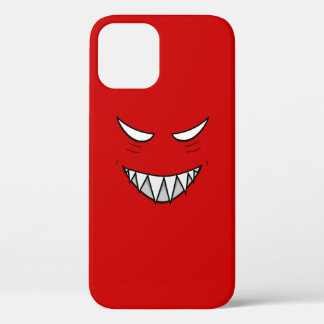Coque iPhone 12 Visage Gratté Avec Les Yeux Mal Rouge