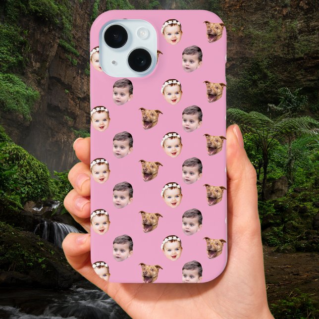 Coques Case-Mate iPhone Visage personnalisé, cadeau familial unique 3 phot (Créateur téléchargé)