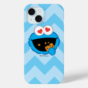 Coque Pour iPhone 15 Visage Souriant Cookie avec des Yeux en Forme de C
