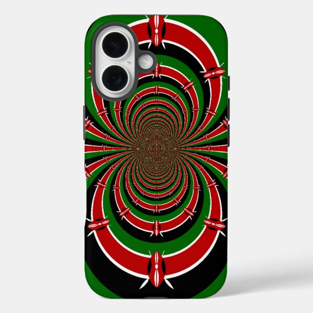 Coques Case-Mate iPhone Vision Kenya vibrante | Drapeau kenyan abstrait en (Verso)