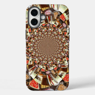 Coque Pour iPhone 16 Plus Vision Psychédélique   Teintes Abstraites Brun Ter