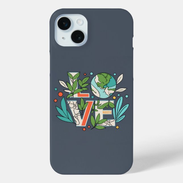 Coques Case-Mate iPhone 🌎 🌿 Visions verdoyantes : Eco Love Téléphone Cas (Verso)