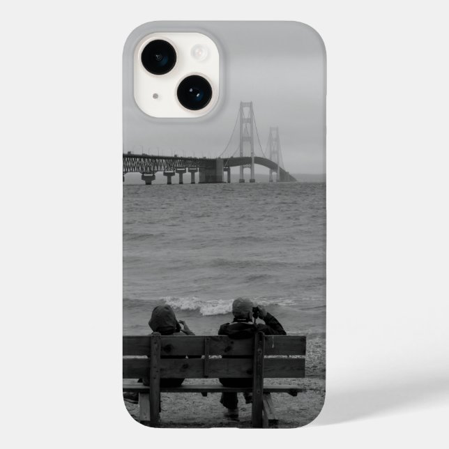 Coques Case-Mate iPhone Visualisation de l'iPhone Coque-mat Mackinac Bridg (Verso)