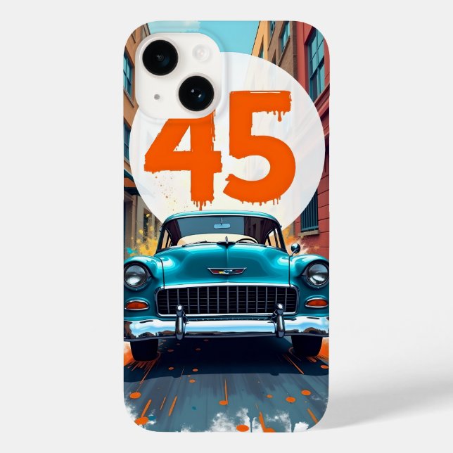 Coques Case-Mate iPhone Vitesse de 45 : Une fête rétro en mouvement (Verso)