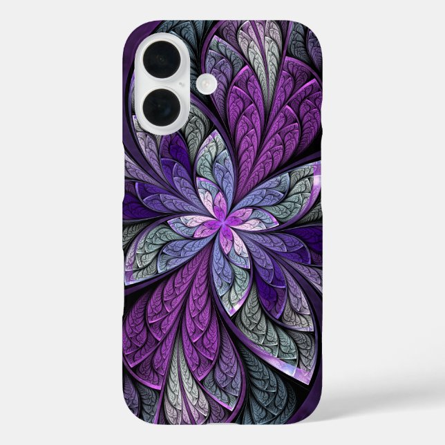 Coques Case-Mate iPhone Vitrail Abstrait violet (Verso)