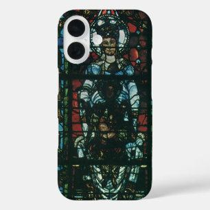 Coque Pour iPhone 16 Vitrail d'église religieuse vintage