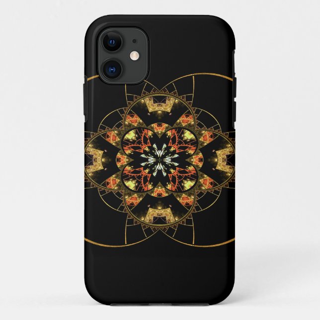 Coques Case-Mate iPhone Vitrail fractal orné (Dos)