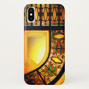 Case-Mate iPhone Case Vitrail victorien jaune noir élégant