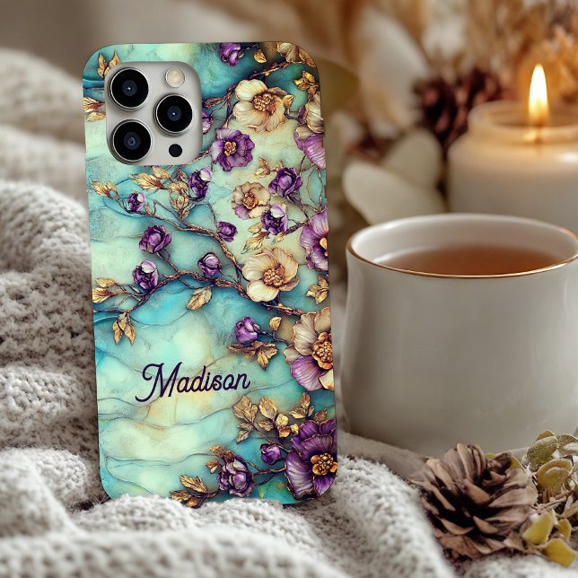 Coques Case-Mate iPhone Vitraux floraux  (Créateur téléchargé)