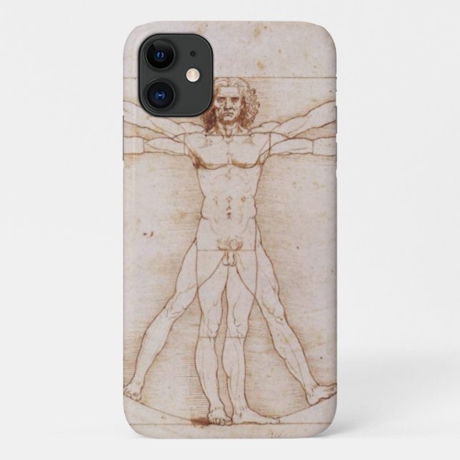 Coques Case-Mate iPhone Vitruvian Man en détail par Leonardo da Vinci (Dos)
