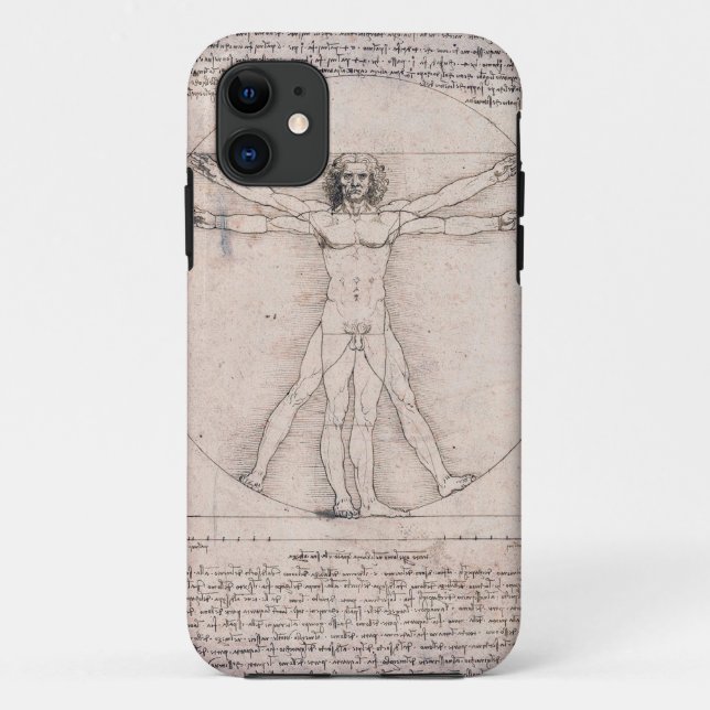 Coques Case-Mate iPhone Vitruvien, Léonard de Vinci (Dos)