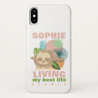 Vivre Ma Meilleure Vie Mignonne Sloth Drôle