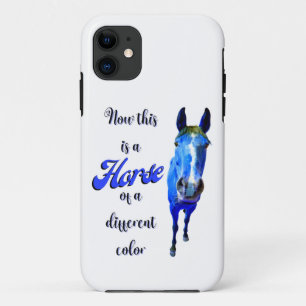 Case-Mate iPhone Case Voici un cheval d'une couleur différente en bleu