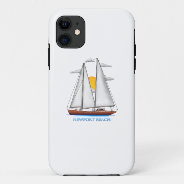 Coques Case-Mate iPhone Voile nautique côtière de Newport Beach (Dos)