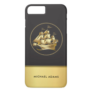 Coque Case-Mate iPhone Voilier nautique masculin avec Monogramme