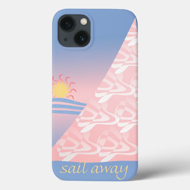 Coques Case-Mate iPhone Voilier rose et bleu (Verso)