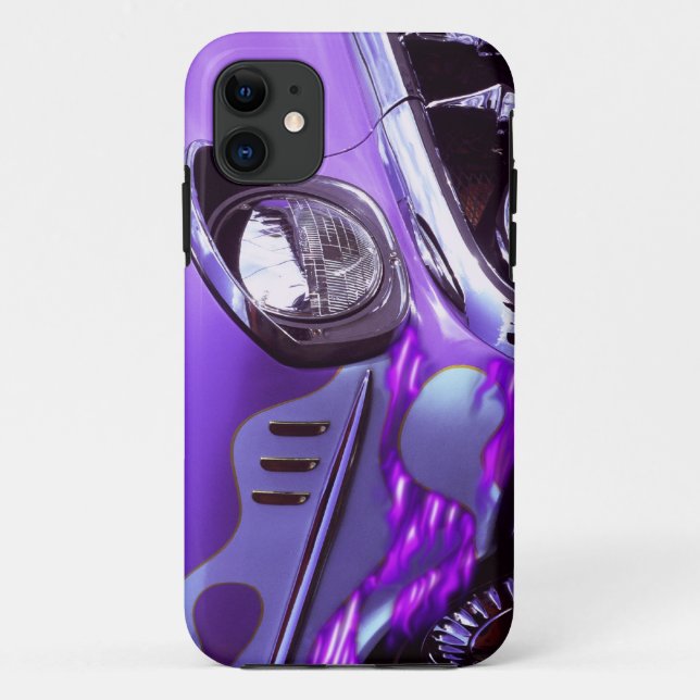 Coques Case-Mate iPhone Voiture classique : Chevrolet avec capot en flamme (Dos)