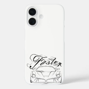 Coque Pour iPhone 16 Voiture de course en tribaux