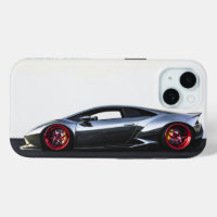 voiture super sport sur iphone15 case maté couvert