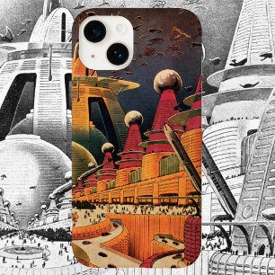 Coque Case-Mate iPhone Voiture volant vintage de science fiction futurist