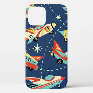 Case-Mate iPhone Case Voitures spatiales vintage sans faille motif vinta