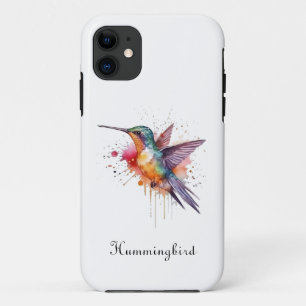 Case-Mate iPhone Case Vol de couleurs, colibri à l'aquarelle personnalis