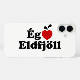 Coque Pour iPhone 16 Plus Volcans I Heart (Love) [Ég Elska Eldfjöll]
