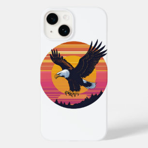 Coque Case-Mate iPhone Voler Haute Sol Libre - Retro Eagle Sunset Graphic