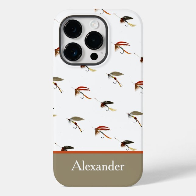 Coques Case-Mate iPhone Volet truite Mouches de pêche Aquarelle (Verso)