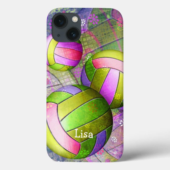 Coques Case-Mate iPhone Volley-ball des filles grungy (Verso)