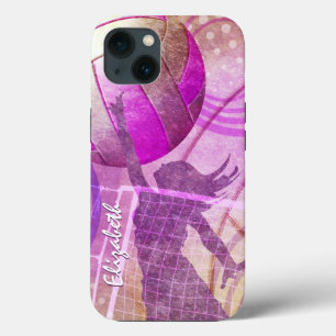 Coque Case-Mate iPhone Volley-ball féminin rose et violet